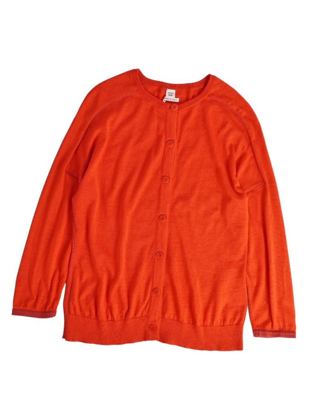 Hermes Cardigan Long Sleeve Sellier Buttons Top Cotton Cashmere 34